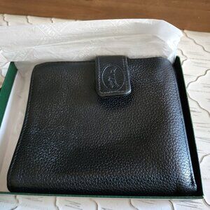 EUC IOB Longchamp Bifold Kisslock Roseau Noir Wallet